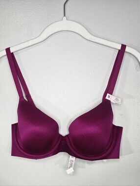 Body By Victoria Lined Demi Bra in Magenta- 32D